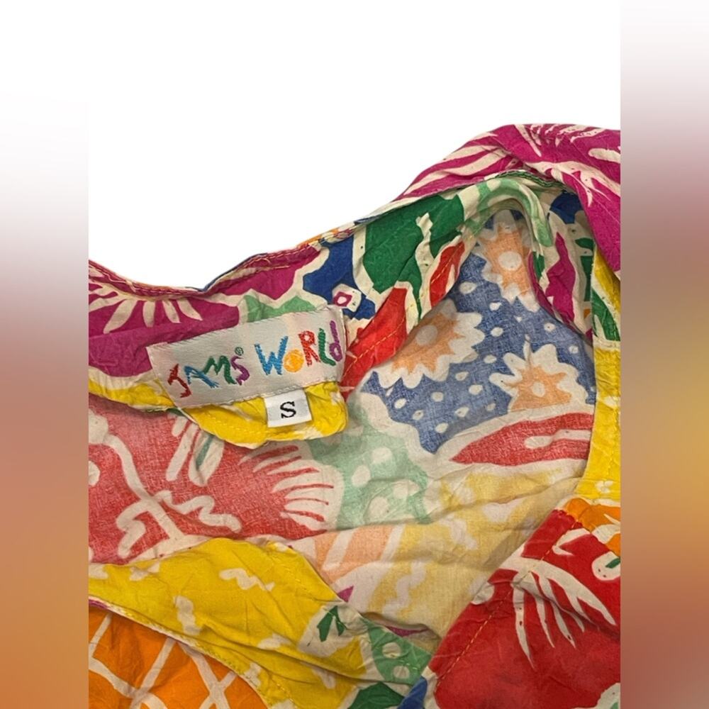 Jams World Floret Hattie Dress Tropical Hawaiian Floral Wearable Art Size S - Picture 6 of 9